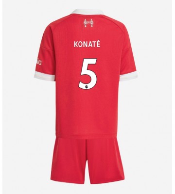Liverpool Ibrahima Konate #5 Hjemmebanetrøje Børn 2025-26 Kortærmet (+ Korte bukser)